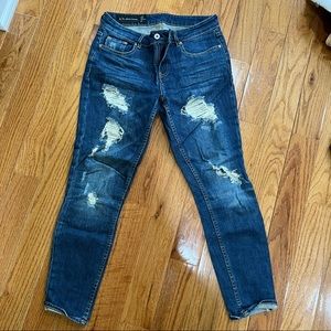 Armani Exchange distressed jeans